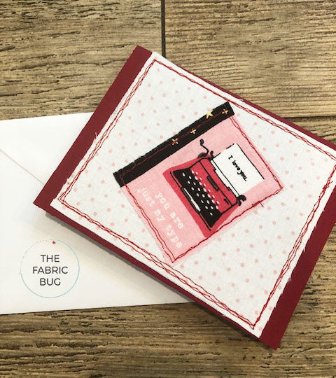 just my type fabric note card