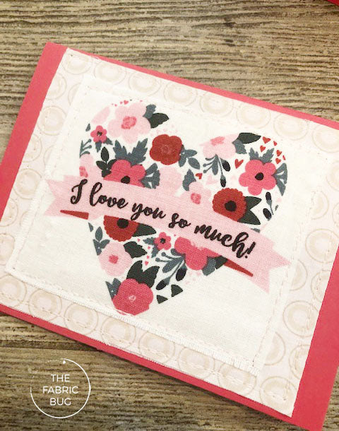 i love you so much handmade note card