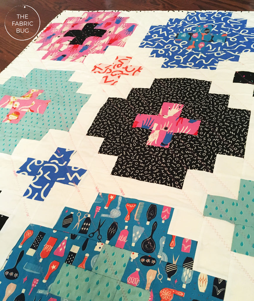 modern baby girl quilt