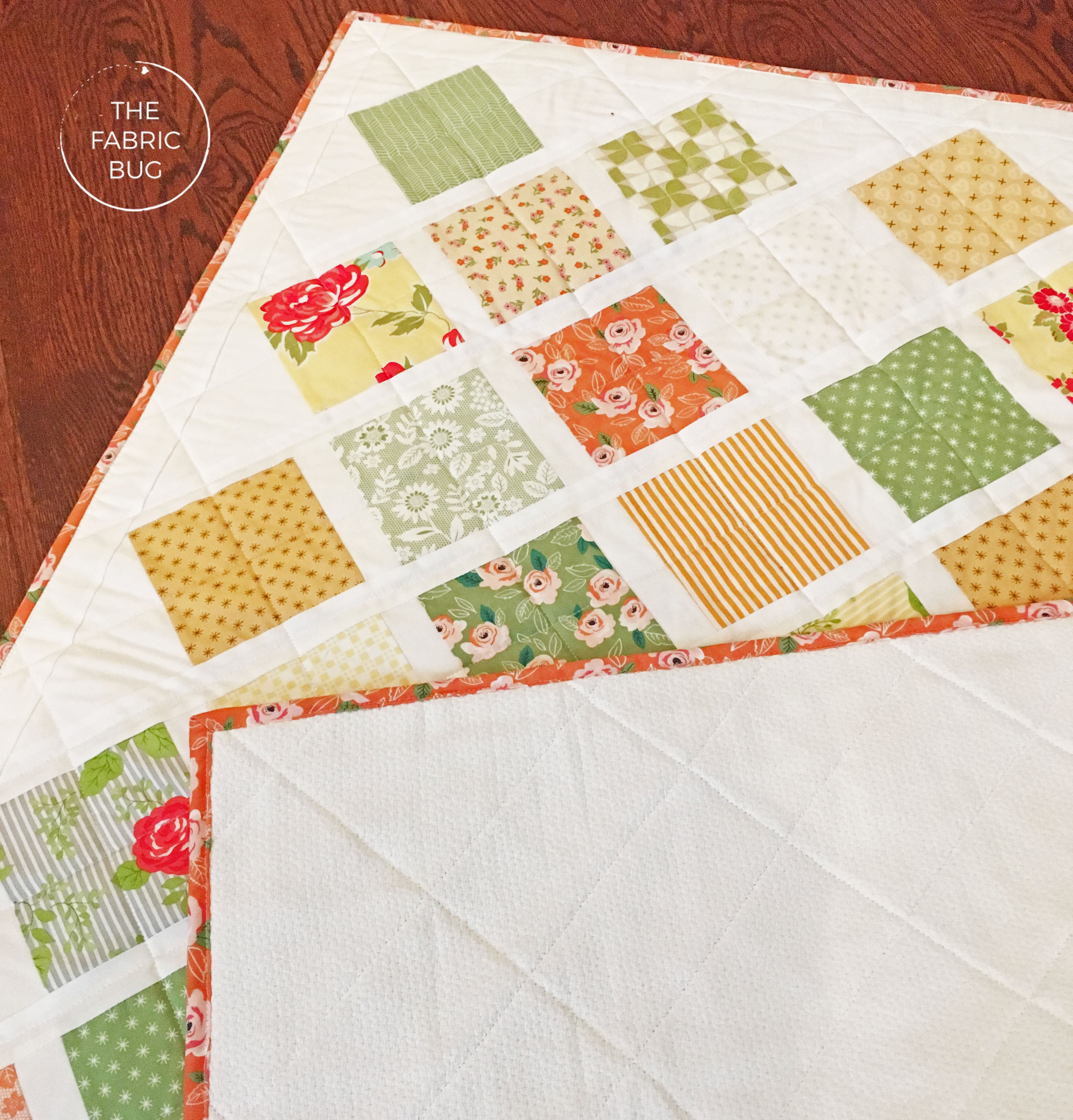 Lattice Baby Quilt - Perfect for using 5 Charm Squares - Diary of a Quilter  - a quilt blog