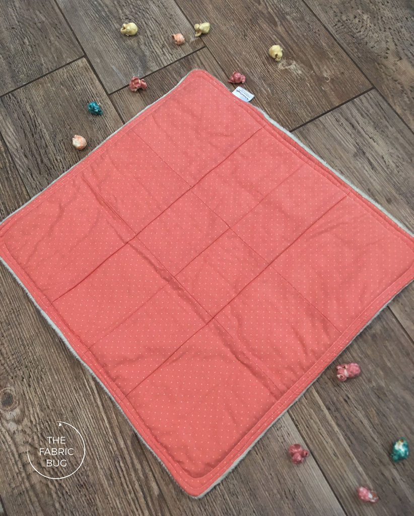 Peach Polka Dot Lovey Blanket