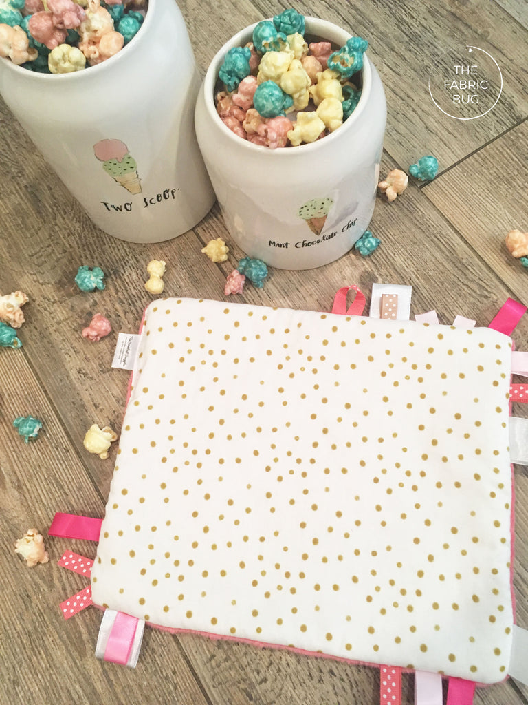 Mini Dot Taggie Lovey Blanket