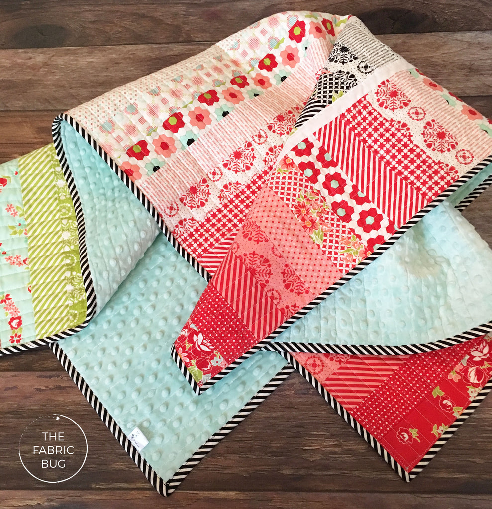 modern colors baby quilt