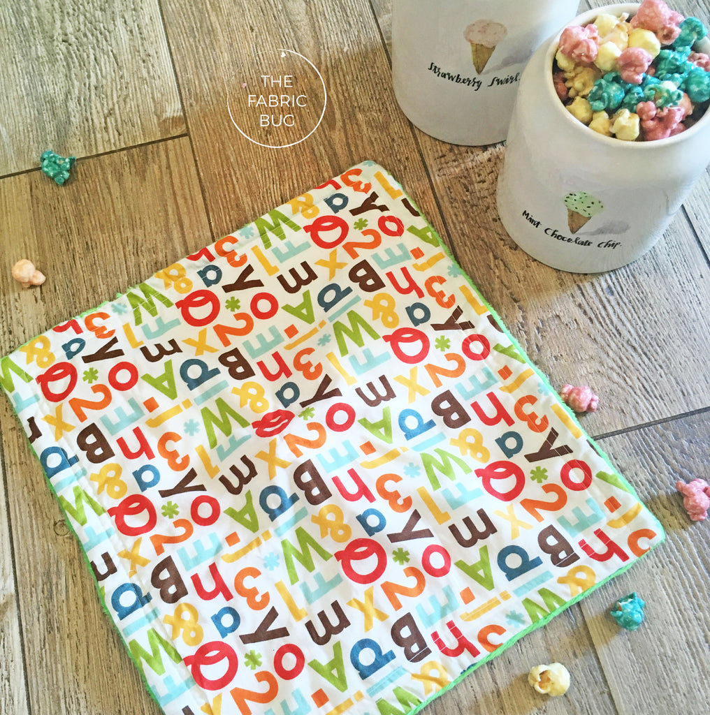 Rainbow ABC Lovey Blanket