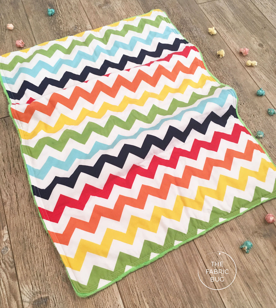 Rainbow Chevron Lovey Blanket