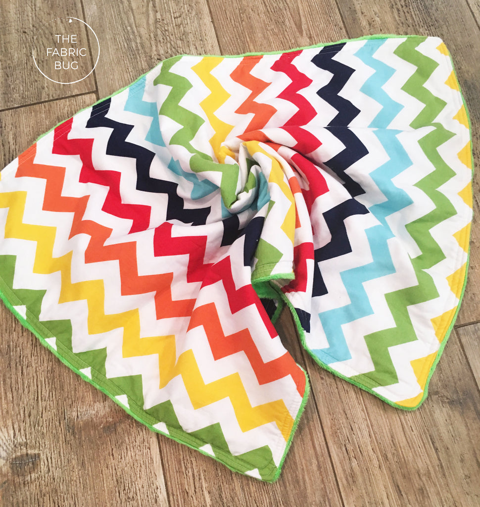 Rainbow Chevron Lovey Blanket