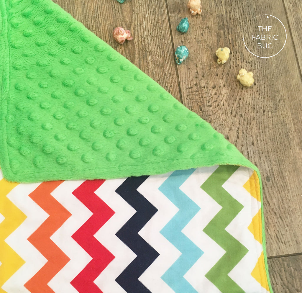 Rainbow Chevron Lovey Blanket