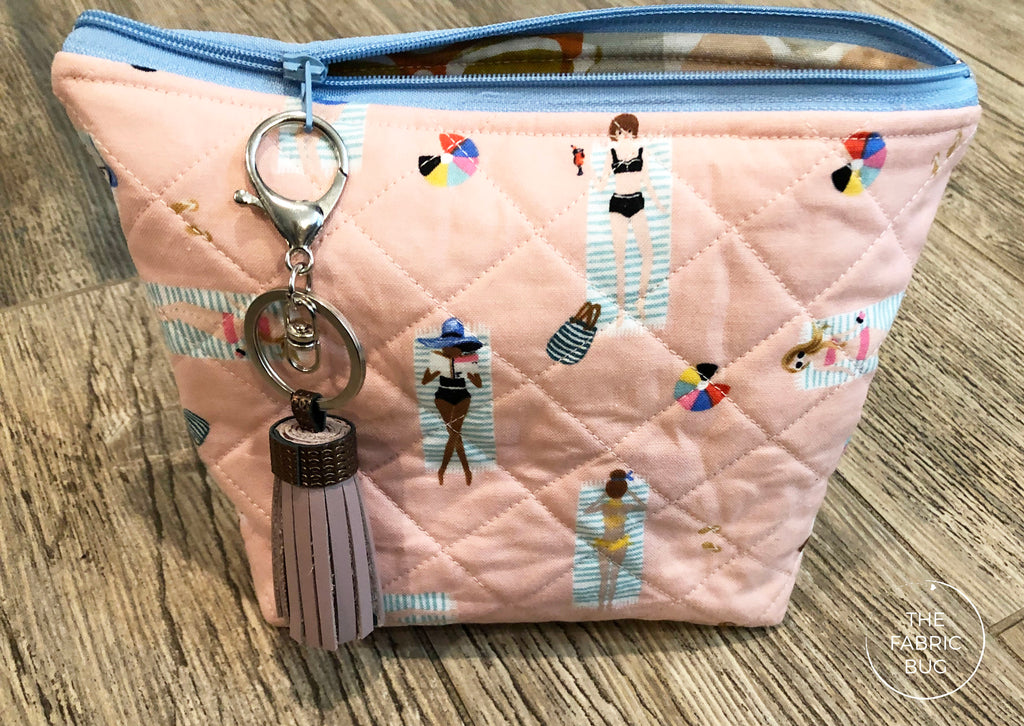 Bathing Beauties Zipper Pouch Bag with Large Tassel