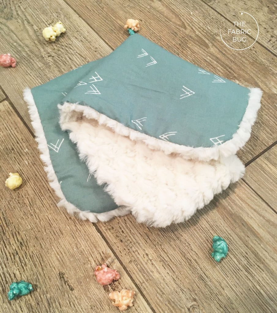 Mint Voile & Minky Lovey Blanket